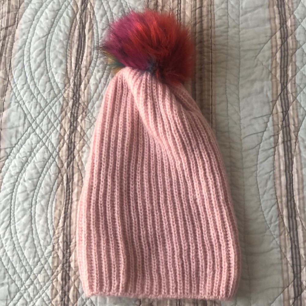 Zara PomPom Beanie with multicolored bobble